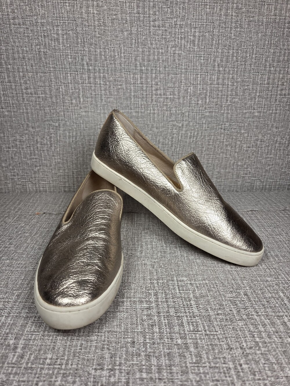 Birdies The Swift Gold Leather Slip On Sneakers Women's 9.5 $130